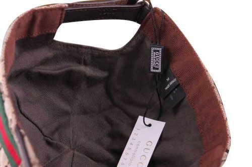 Gucci Outlet cappello da baseball con Web Beige