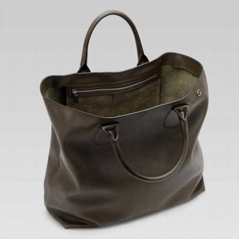 Gucci Tote con Metal interblocco Particolare G 256091 in Militar
