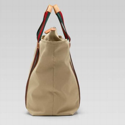 Gucci Tote con Web Dettaglio 253511 in Khaki