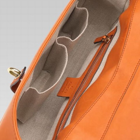 Gucci Outlet fatto a mano Media Shoulder Bag 263954 a Orange