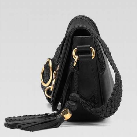 Gucci Outlet fatto a mano Medium Shoulder Bag 263954 in nero