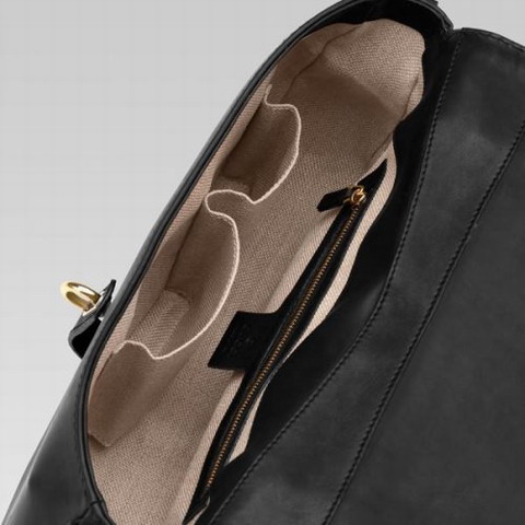 Gucci Outlet fatto a mano Medium Shoulder Bag 263954 in nero