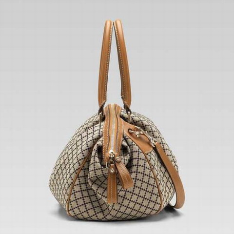 Gucci Sukey Boston Bag Medium 223974 a Diamante / Camel Brown