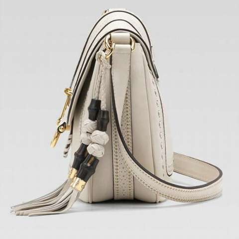 Gucci Outlet Snaffle Bit Medium Shoulder Bag 263955 in Off-White