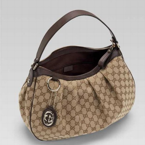 Gucci Outlet Sukey Media Hoho 232955 in Beige / Cioccolato