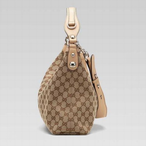 Gucci Outlet Icon Bit Medium Hobo 232961 Beige / Rosa