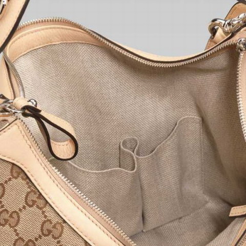 Gucci Outlet Icon Bit Medium Hobo 232961 Beige / Rosa