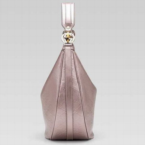 Gucci GG Twins Medium Hobo 232962 in Metallic Mauve