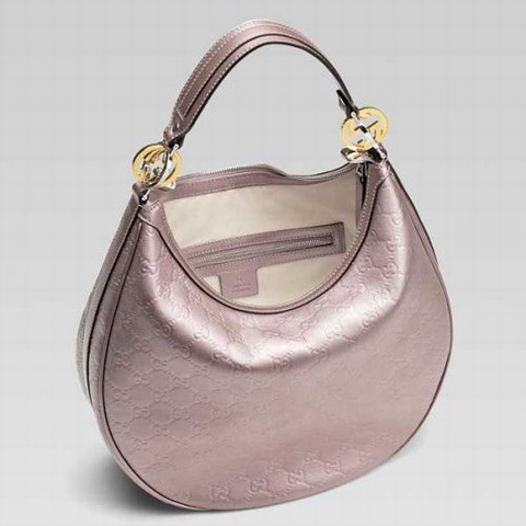 Gucci GG Twins Medium Hobo 232962 in Metallic Mauve