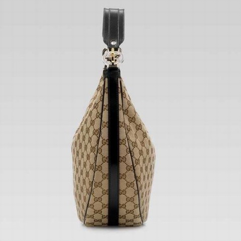Gucci GG Twins Medium Hobo 232962 in Beige / Nero