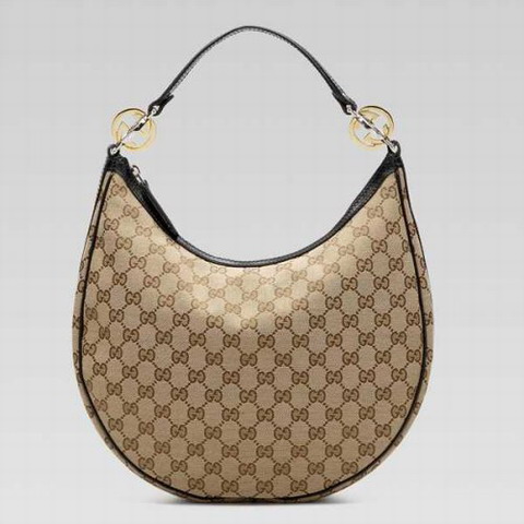 Gucci GG Twins Medium Hobo 232962 in Beige / Nero
