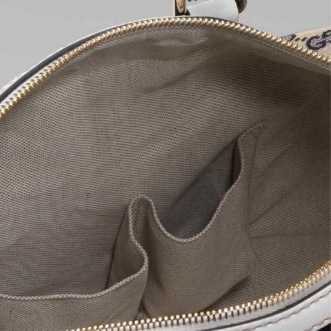 Gucci Vintage Web Medium Boston Bag 247205 in Beige / Bianco