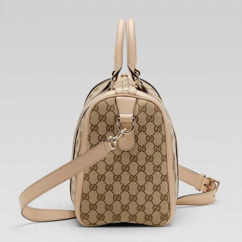 Gucci Vintage Web Medium Boston Bag 247205 in Beige / Sabbia