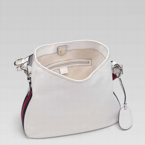 Gucci Outlet Heritage Medium Shoulder Bag 247597 in Bianco