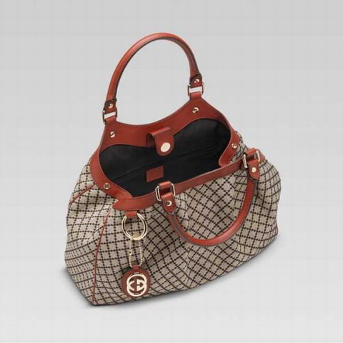 Gucci Sukey Medium Tote 211944 nel Beige / Rosso
