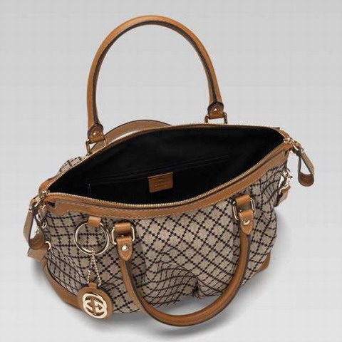 Gucci Sukey Media Top Handle Bag 247902 in Beige / Camel Brown