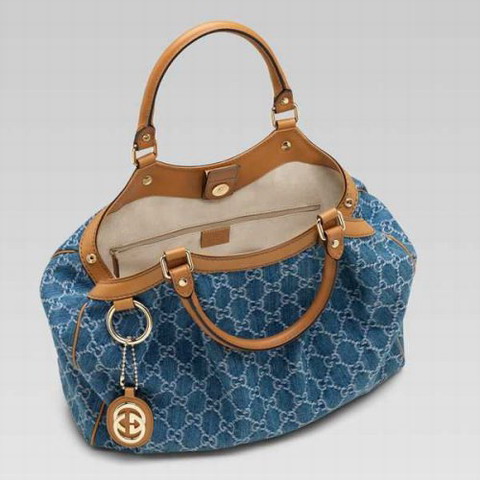 Gucci Sukey Medium Tote 211944 in denim