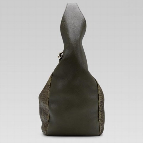 Gucci Outlet Greenwich Medium Shoulder Bag 257050 in verde milit