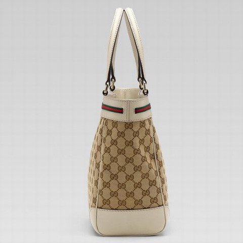 Gucci Outlet Mayfair Medium Shoulder Bag 257061 in Beige / Bianc