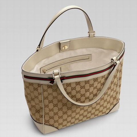 Gucci Outlet Mayfair Medium Shoulder Bag 257061 in Beige / Bianc
