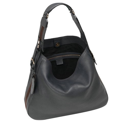 Gucci Outlet Heritage Medium Shoulder Bag 247597 Grigio / Marron