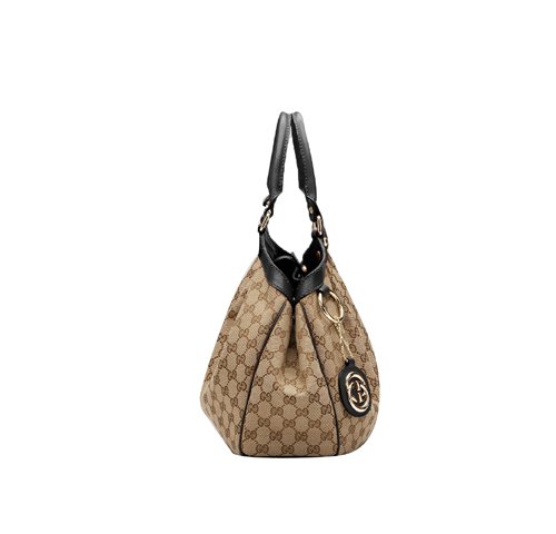 Gucci Sukey Medium Tote 211944 Beige / Nero