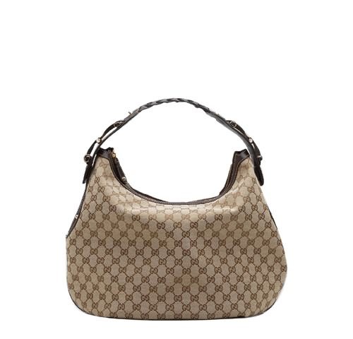 Gucci Outlet Pelham Medium Hobo 211986 Beige / Marrone