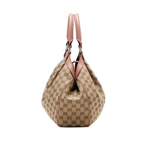 Gucci Sukey Medium Tote 211944 Beige / Rosa Peonia