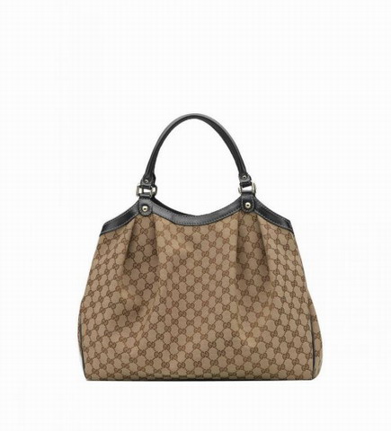 Gucci Sukey Large Tote 211943 Beige / Nero