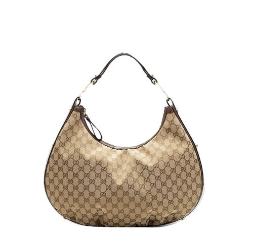 Gucci Outlet interblocco Medium Hobo 223952 Beige / Marrone