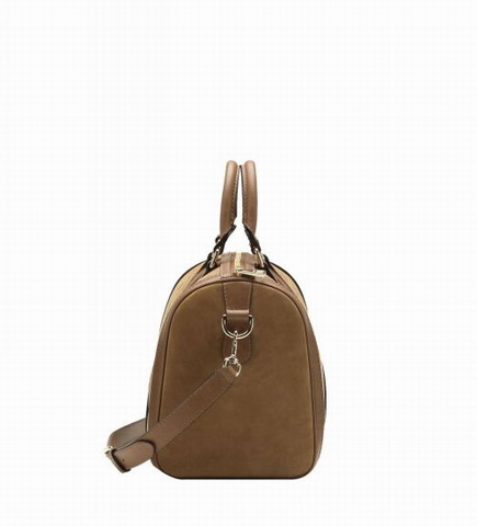 Gucci Vintage Web Medium Boston Bag 247205 Marrone Chiaro