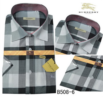 Burberry Outlet Burberry Uomo Controllato Maglie a manica lunga grigio Burberry_002