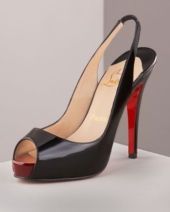 Christian Louboutin Red Sole Shoes NO Prive Metalic Bordeaux Red Toe Pumps
