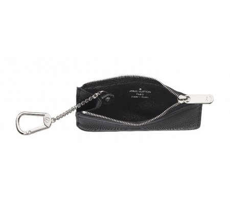 Louis Vuitton Pelle Epi Pochette Portachiavi Nero Borse M66602
