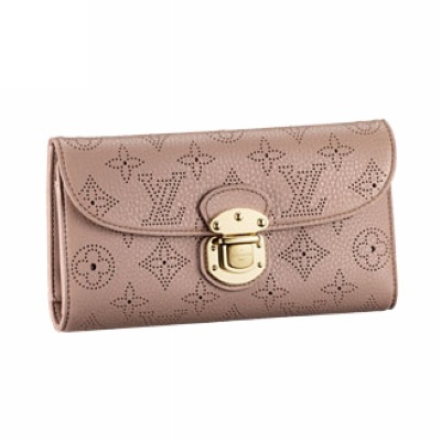 Louis Vuitton Pelle Mahina Portafoglio Amelia Cipria Borse M58126