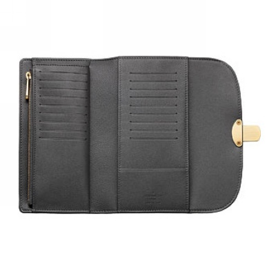 Louis Vuitton Pelle Mahina Portafoglio Amelia Charcoal Grey Borse M58127