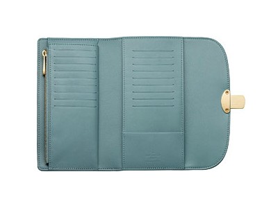 Louis Vuitton Pelle Mahina Portafoglio Amelia Azzurro Cielo Borse M58128