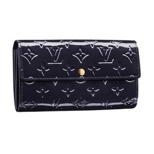 Louis Vuitton Pelle Monogram Vernis Portafoglio Sarah Blu Infinito Borse M91464