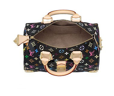 Louis Vuitton Tela Monogram Multicolore Speedy 30 Nero Borse M92642