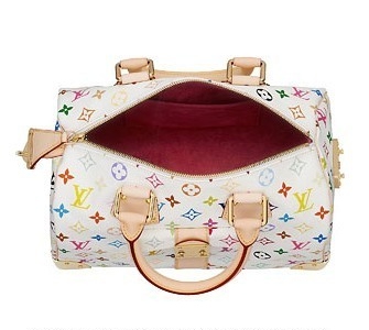 Louis Vuitton Tela Monogram Multicolore Speedy 30 Blanco Borse M92643