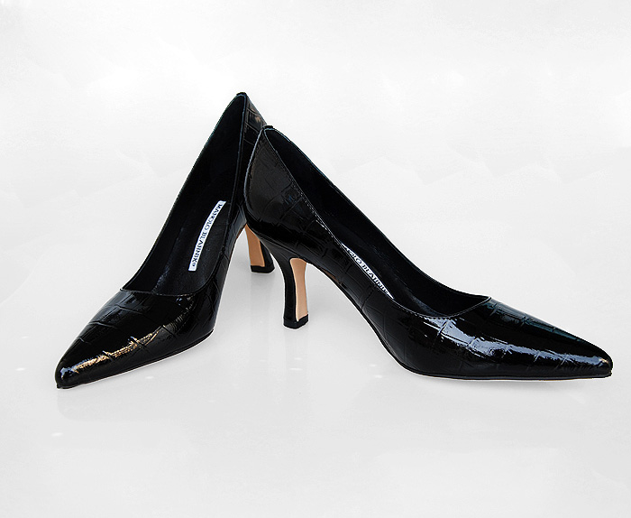 Manolo Blahnik Black patent Leather Pump