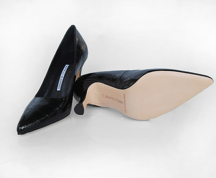 Manolo Blahnik Black patent Leather Pump