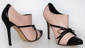 Manolo Blahnik Cap Toe Bootie light pink