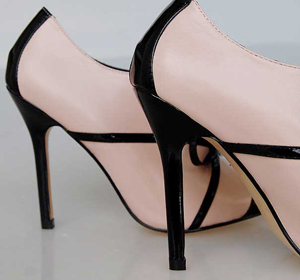 Manolo Blahnik Cap Toe Bootie light pink