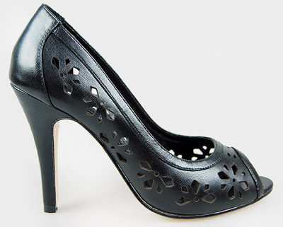 Manolo Blahnik Floral cut-out pumps black