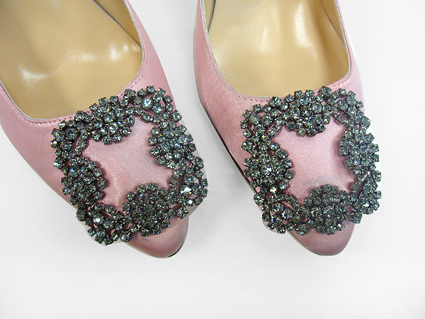Manolo Blahnik Something Pink Satin Pump