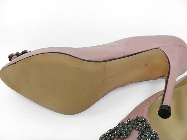 Manolo Blahnik Something Pink Satin Pump