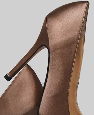 Manolo Blahnik Something Satin Pump brown