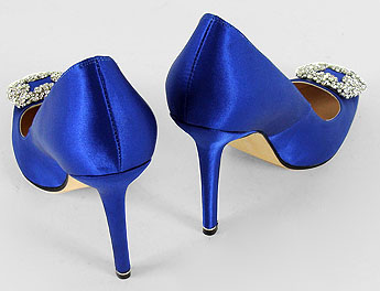 Manolo Blahnik Something Satin Pump jewelry blue