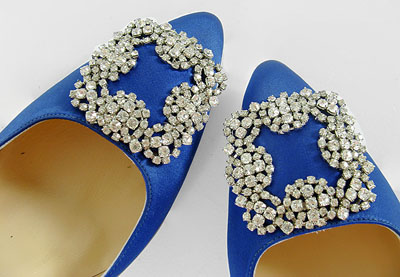 Manolo Blahnik Something Satin Pump jewelry blue